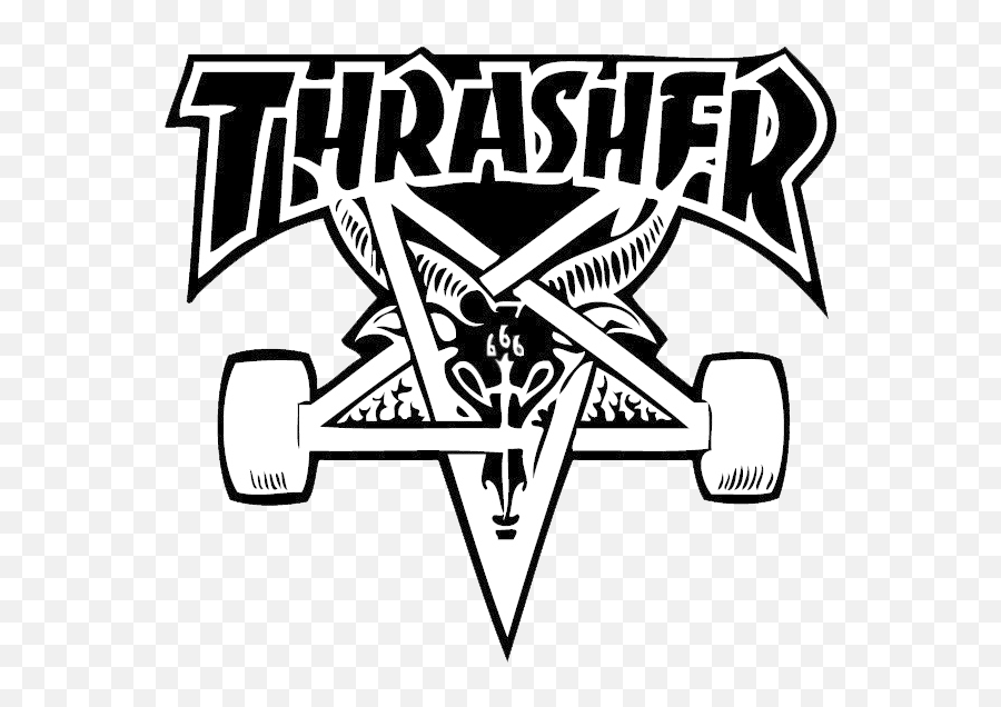 Skates Drawing Thrasher Picture - Pentagram Thrasher Png,Thrasher Png
