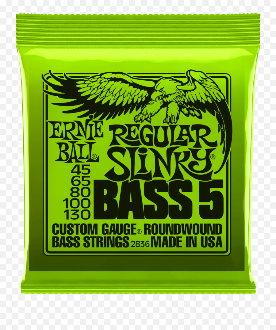 Ernie Ball 2836 5 String Regular Slinky Bass 45 - 130 Png,Ernie Png