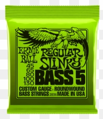 Ernie Ball 2836 5 String Regular Slinky Bass 45 - 130 Png,Ernie Png