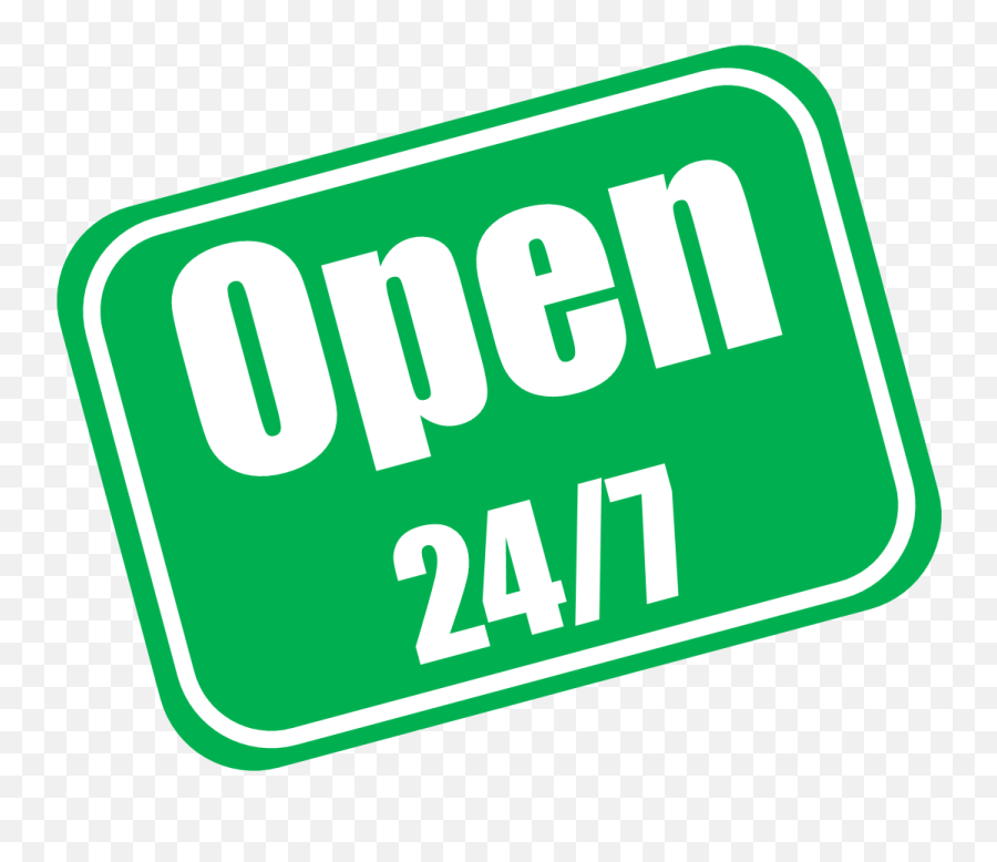 Download Open 24 7 - Open 24 7 Sign Png Image With No Open 24 7,And Sign Png