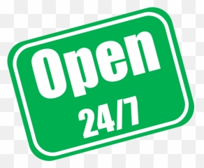 Download Open 24 7 - Sign PNG Image with No
