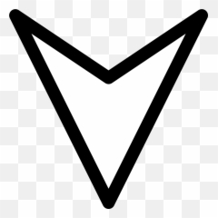 Triangle Arrow Down Transparent Png - Transparent Down Arrow Png,Triangle Png Transparent