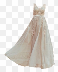 White Dress Dresses Longdress Formal - Aesthetic Png