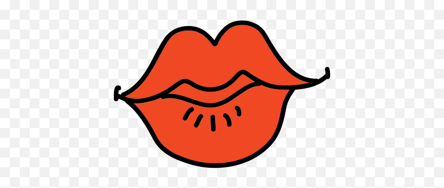 Lips Icon - Free Download Png And Vector Clip Art,Kiss Mark Transparent Background