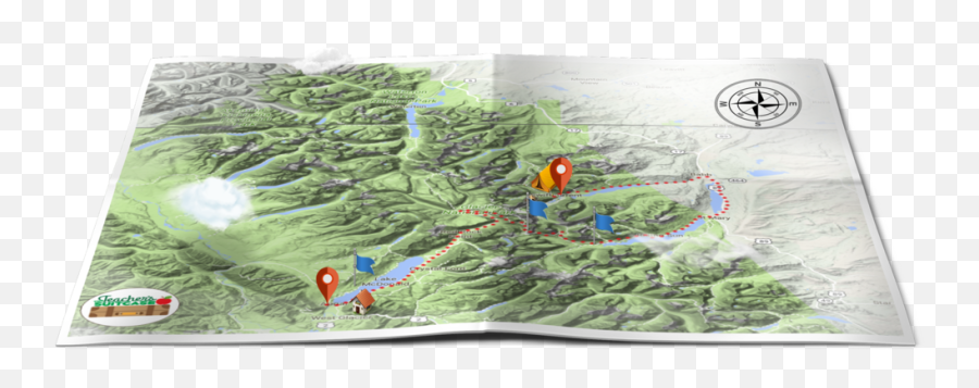 Download Paper Map Frontal - Screenshot Png,Glacier Png