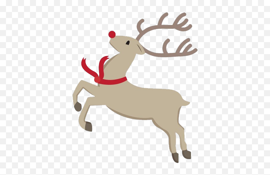 Rudolph Running Transparent Background Png Mart - Vector,Reindeer Transparent