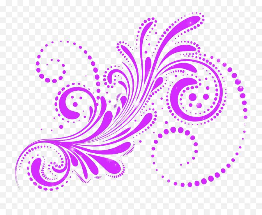 Free Purple Swirl Png Download Clip Art - Flores Vector Para Invitacion,Purple Glitter Png