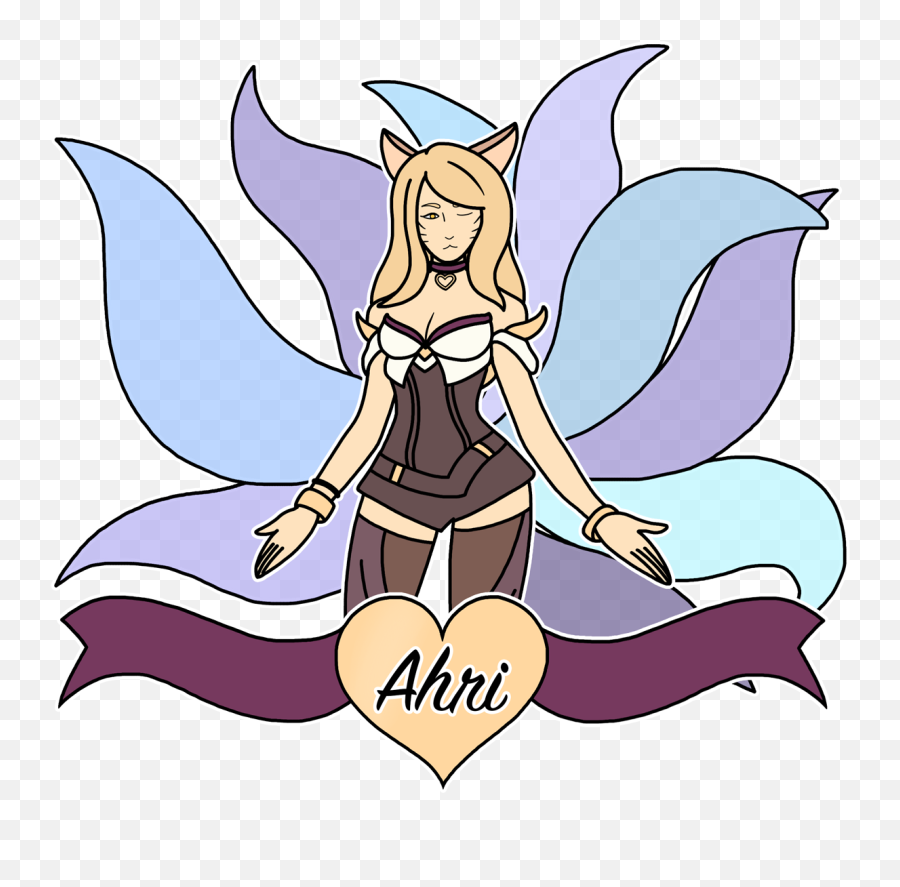 Kda Ahri By Sinnohremakes - Fur Affinity Dot Net Cartoon Png,Ahri Png