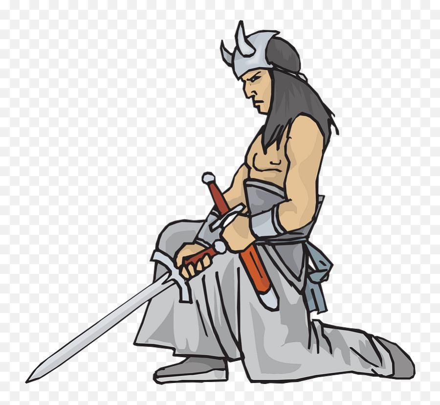 Warrior With A Sword Clipart Free Download Transparent Png - Sword Man Png Clipart,Sword Clipart Png