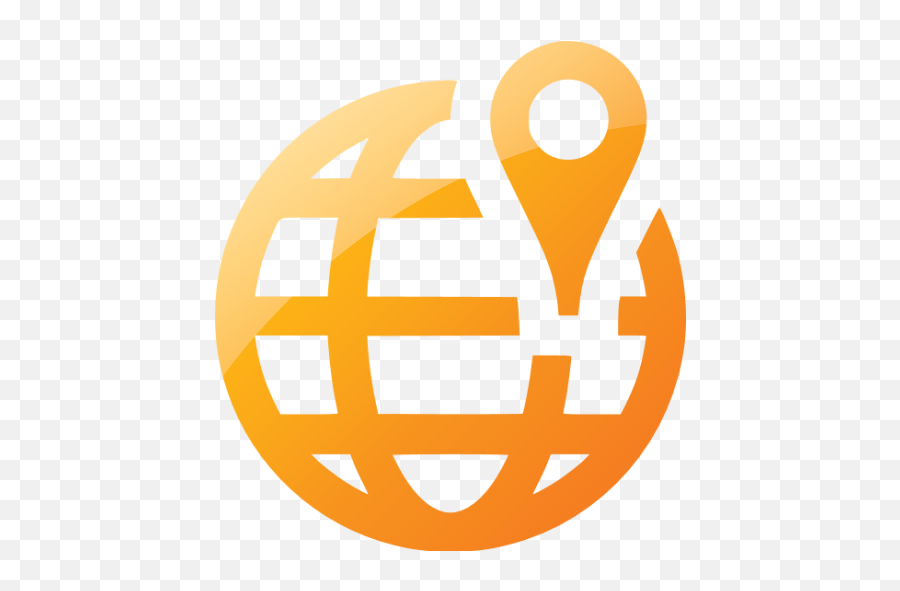 Web 2 Orange Worldwide Location Icon - Free Web 2 Orange Map Worldwide Icon Png Blue,World Wide Web Icon Png