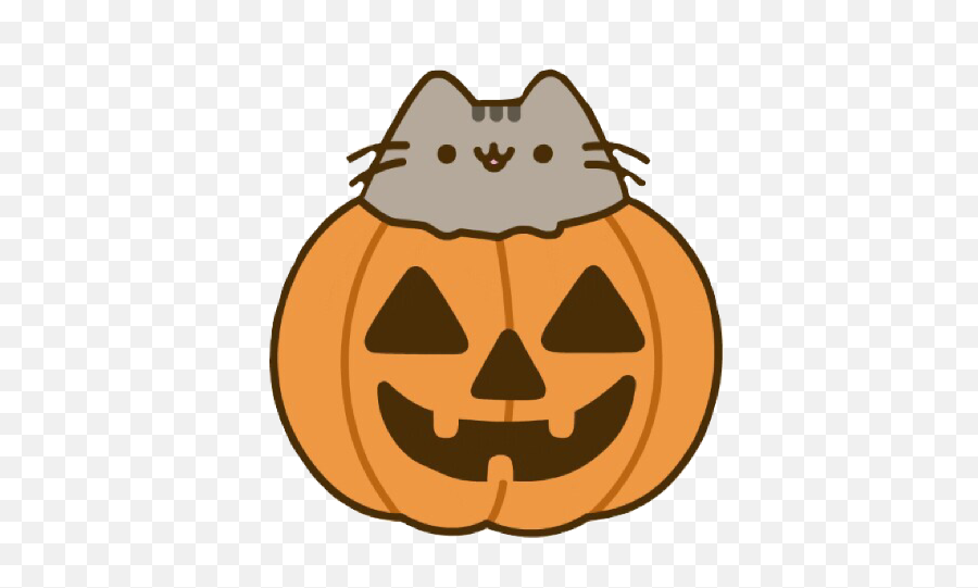 Cat Cute Halloween Pumpkin Pusheencat Pusheen Cutehallo - Halloween Pusheen Cat Png,Halloween Pumpkin Transparent