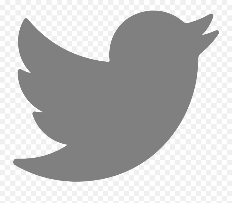 Gray Twitter Icon - Twitter Social Media Icon Png,Facebook And Twitter Logos