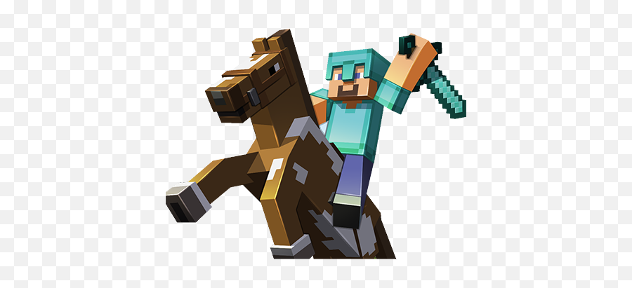 Png Background - Minecraft Steve On Horse,Minecraft Logo Transparent Background