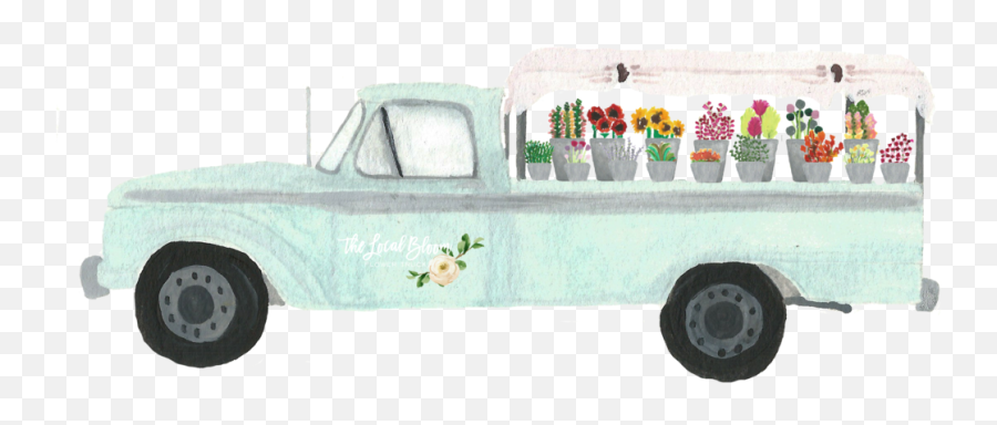 Download Lb Flower Truck Copy - Pickup Truck Hd Png Decorative,Pickup Png