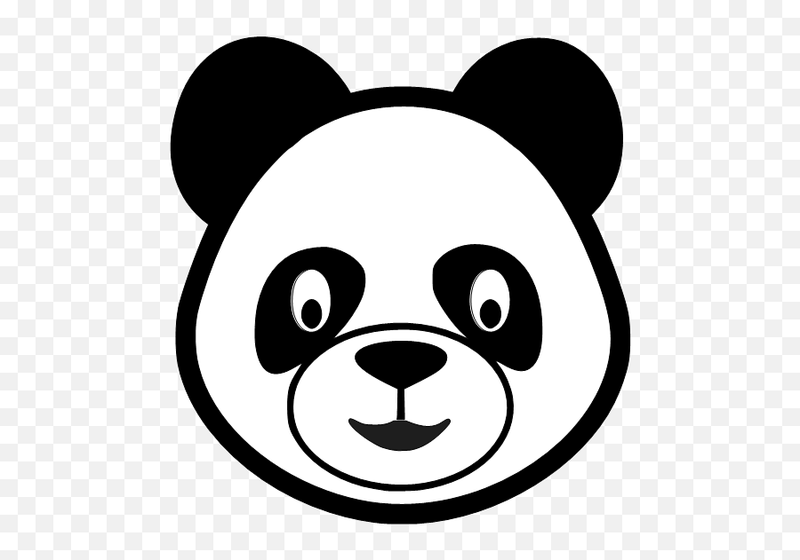 Panda Bear Head Clipart - Panda Head Clipart Png,Panda Face Png