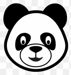 Panda Bear Head Clipart - Panda Head Clipart Png,Panda Face Png