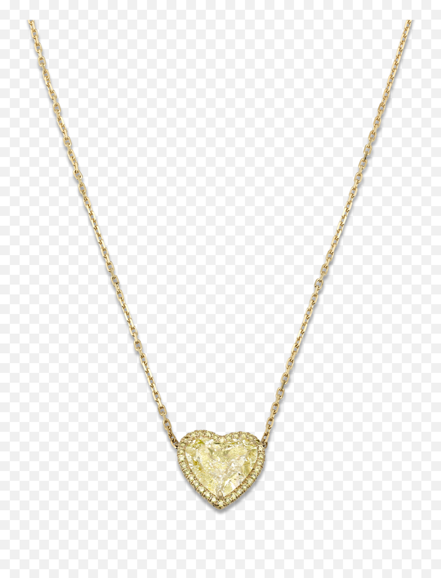 Natural Fancy Light Yellow Diamond - Gargantilha Rommanel Fio Bola Png,Diamond Heart Png