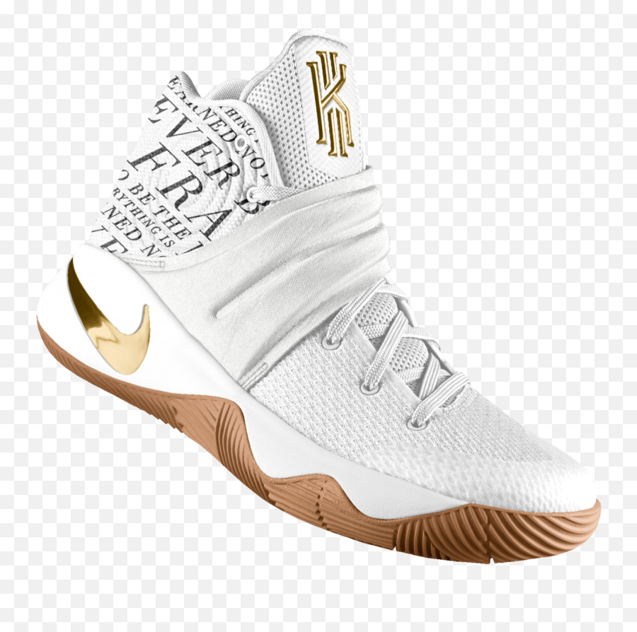 Kyrie Irving Basketball Shoes White - Kyrie 2 White And Gold Png,Kyrie Irving Png