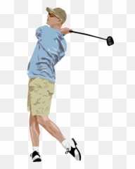 Golfing Clipart Golf Shoe - Man Playing Golf Clipart Png,Golfer Png