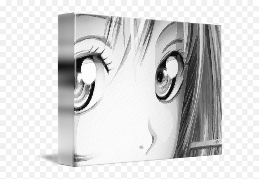 Anime Girl Eyes 2 Black And White - Anime Girl Eyes 2 Black And White Blue Eyes Png,Black And White Anime Png