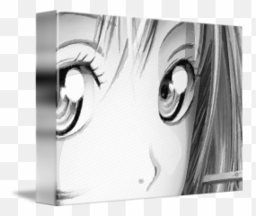 Anime Girl Eyes 2 Black And White - Anime Girl Eyes 2 Black And White Blue Eyes Png,Black And White Anime Png