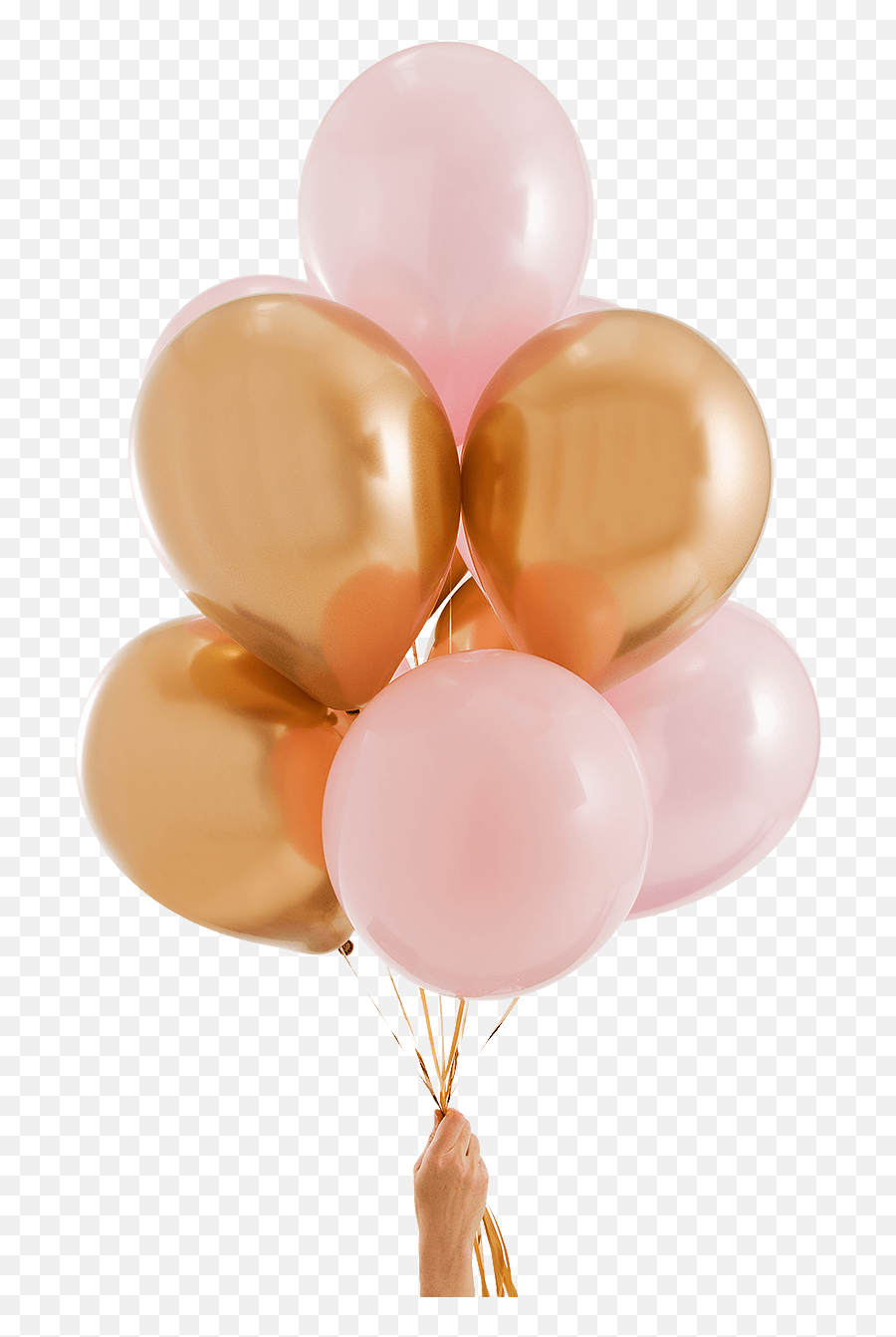 Elegant Pink U0026 Gold Party Balloons 14 - Pink And Gold Balloons Png,Rose Gold Png