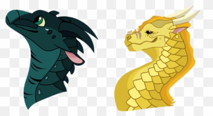 Wings Of Fire Moonwatcher And Qibli - Wings Of Fire Moonwatcher And Qibli Png,Wings Of Fire Logo