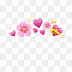 Emoji Crown Hearts Emojis Tumblr Icon - Png