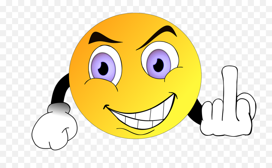 Smile Smiley Fuck You Middle - Free Image On Pixabay Emoji Flipping The Bird Png,Finger Emoji Png