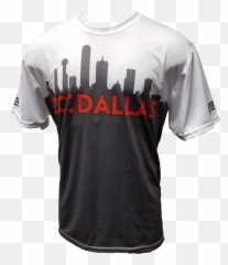 Ac Dallas City Skyline Tech Shirt - Sports Jersey png