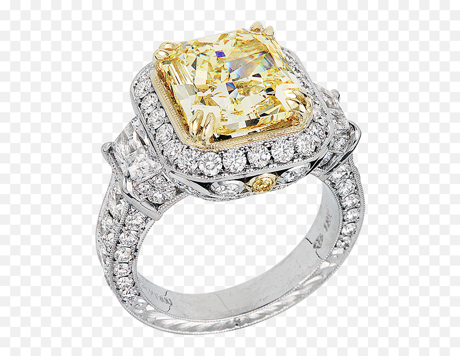 Download Hd Yellow Diamond Ring - Jack Kelege Yellow Diamond Ring Png,Yellow Diamond Png