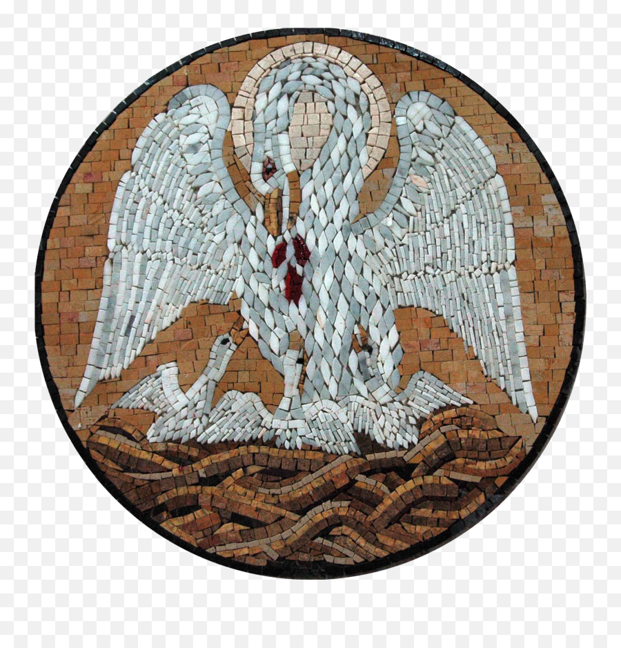 Pelican Christian Mosaic Symbol - Antique Png,Religious Icon In The Form Of A Fish
