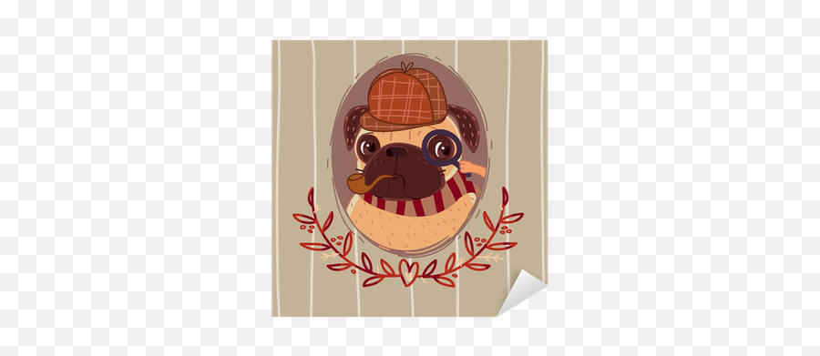 Pug - Sherlock Holmes Sticker U2022 Pixers We Live To Change Pug With Cooking Hat Drawing Png,Sherlock Icon