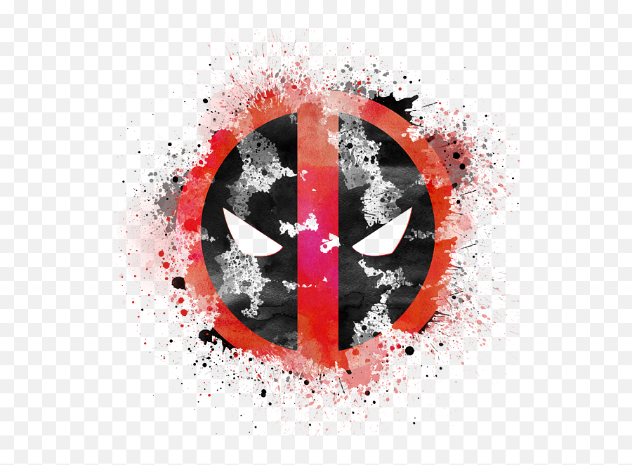 Deadpool Watercolor Splashes Logo T - Shirt Watercolor Deadpool Png,Deadpool Icon
