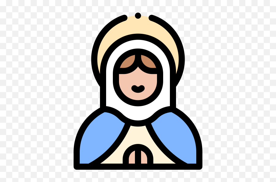 Virgin Mary - Free Christmas Icons Virgen Maria Dibujo Png,Mary And Joseph Icon