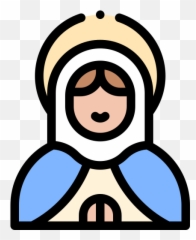 Virgin Mary - Free christmas icons Virgen Maria Dibujo Png