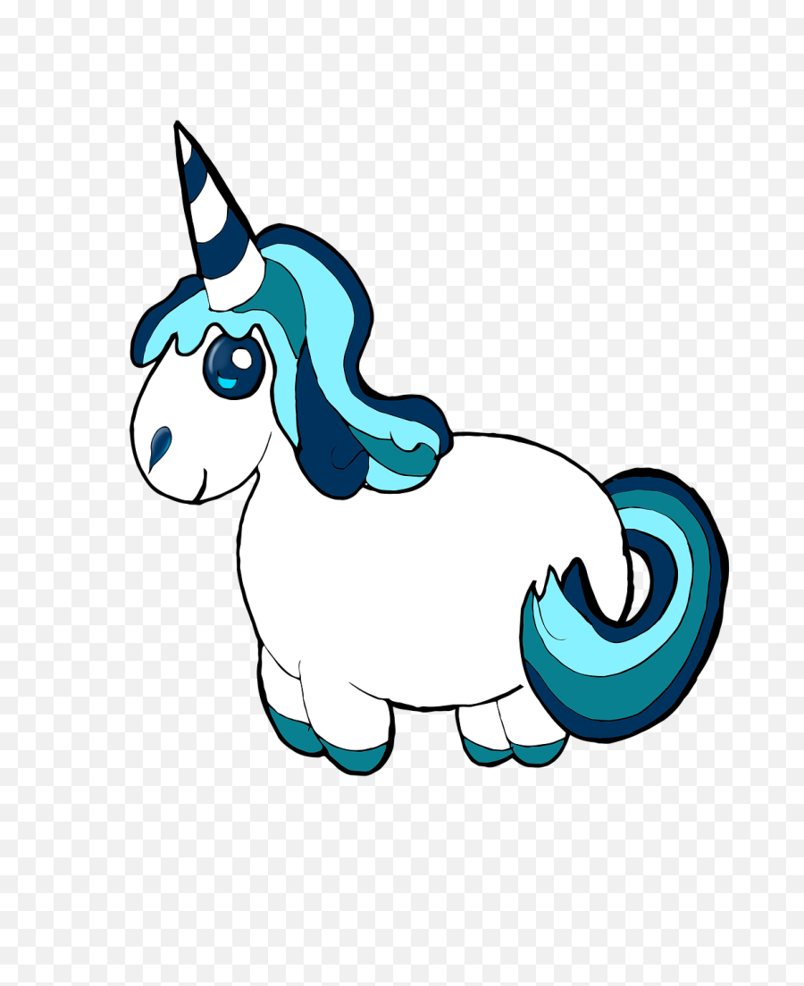 Unicorn Clipart Blue - Unicornios Gorditos Png,Unicorn Clipart Png