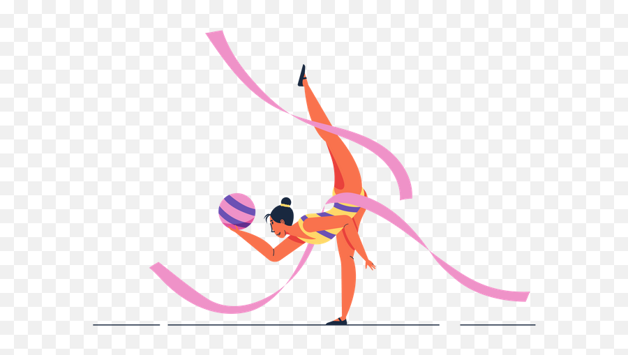 Gymnastics Icon - Download In Colored Outline Style Gimnasia Ritmica Vector Png,Acrobatics Icon