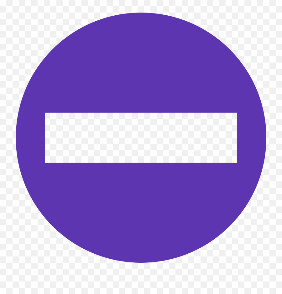 Fileeo Circle Deep - Purple Noentrysvg Wikimedia Commons Pink No Entry Sign Png,No Entry Icon