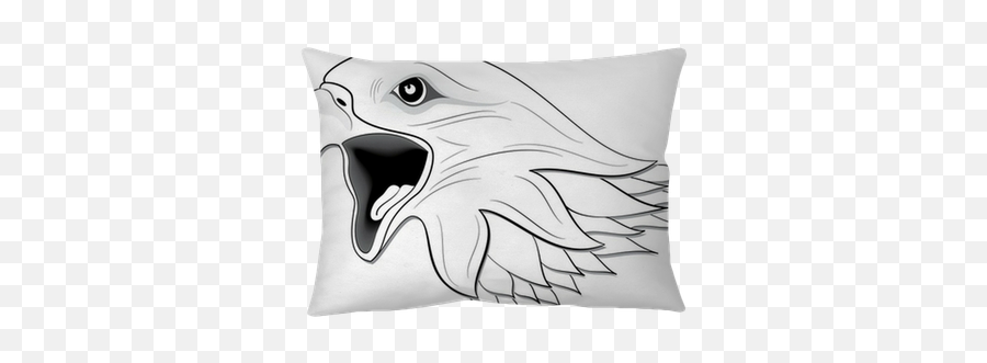 Eagle Face Silhouette Pillow Cover U2022 Pixers - We Live To Change Cushion Png,Face Silhouette Png