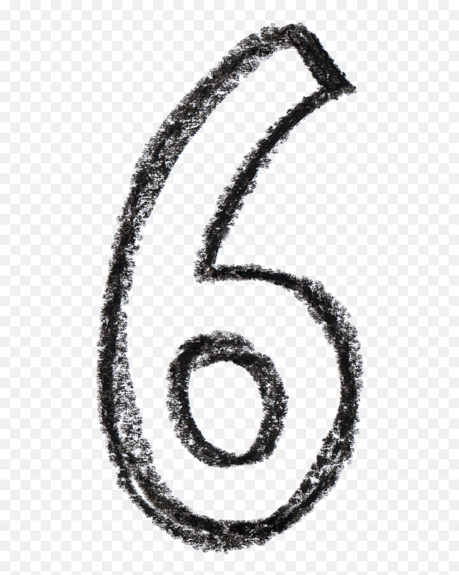 Crayon Number Transparent - 5 Crayon Number Transparent Png,Number 6 Png