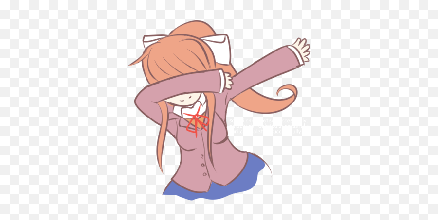 Download Png - Doki Doki Literature Club Dab Png Image With Dabbing Ddlc,Dab Png