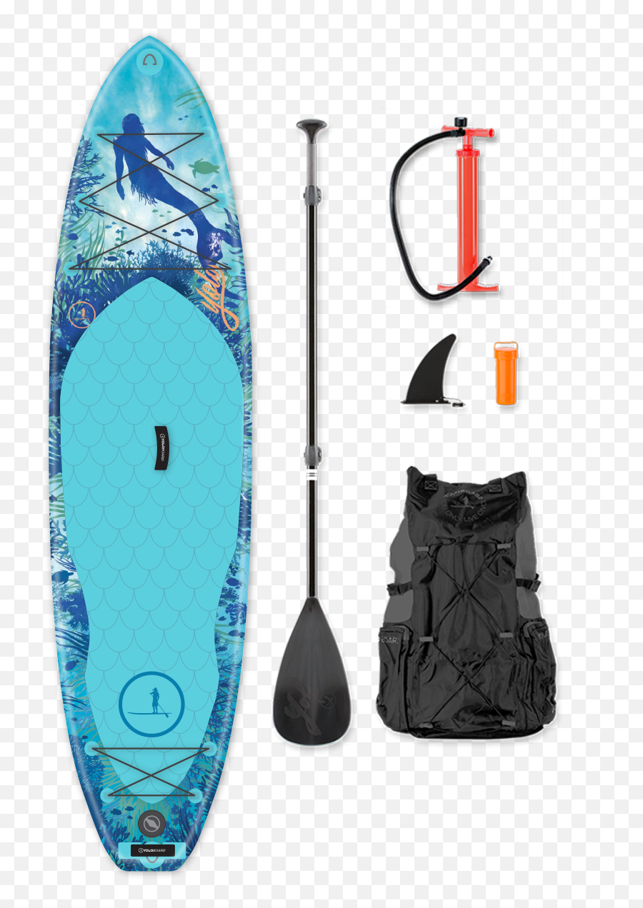 Yoloboard Mermaid Inflatable Sup Isup Set With Pump Paddle Bag - Inflatable Paddle Board Yolo Png,Paddle Png