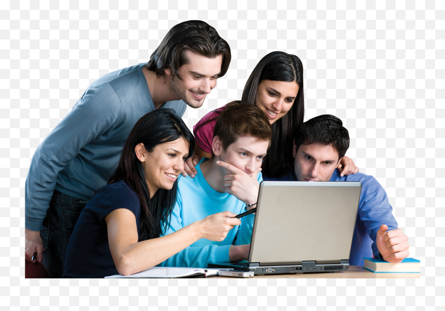 Students - Student With Computer Png,Lab Png