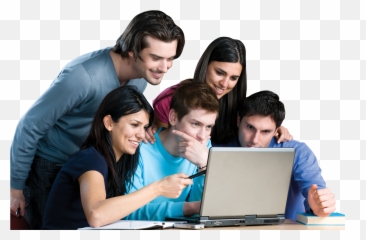 Students - Student With Computer Png,Lab Png