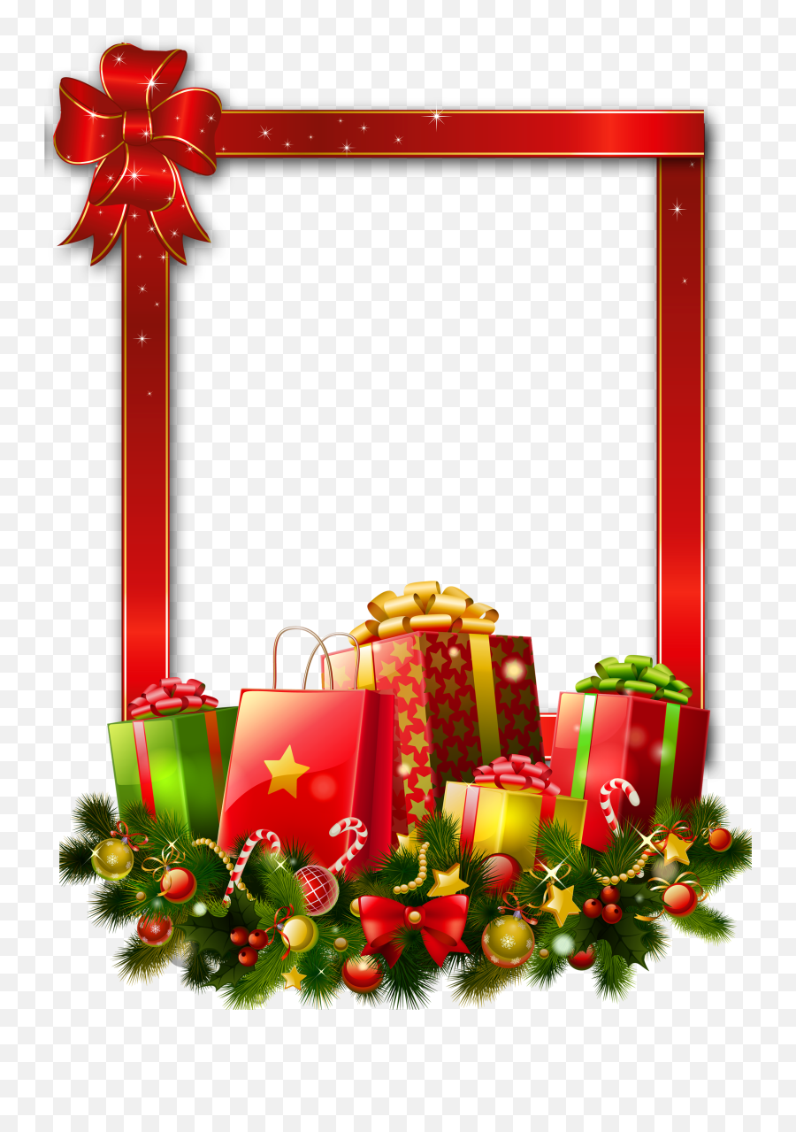 Download Christmas Card Border Png - Transparent Png Png,Christmas Transparent
