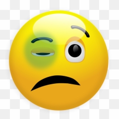 Facebook Clipart Emoji Transparent Free For - Black Eye Clip Art png