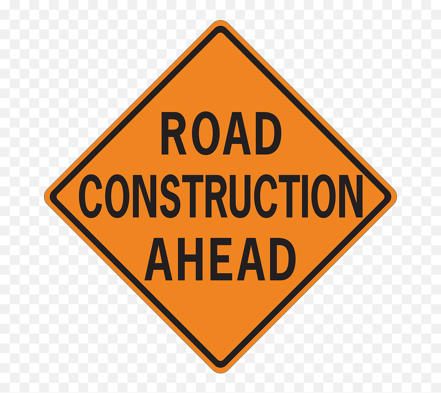 Road Construction Ahead - Ahead Sign Png,Construction Sign Png