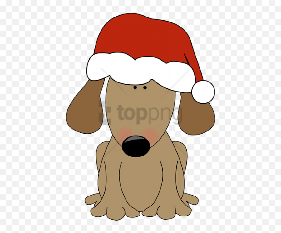 Cartoon Santa Png - Dog Wearing Santa Hat Clipart,Santa Hat Clipart Transparent