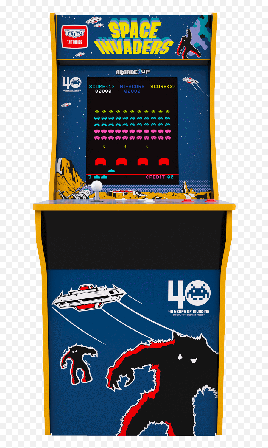 Space Invaders Arcade Cabinet - Arcade1up Space Invaders Arcade Machine Png,Space Invaders Png
